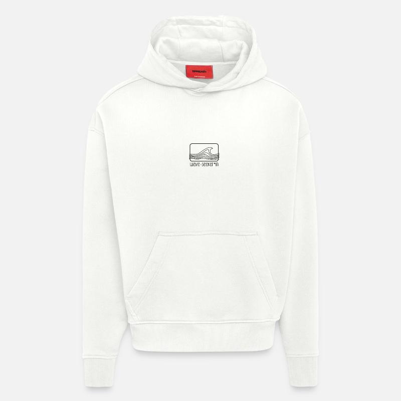 Mode de surf élégante - Sweat à capuche bio épais oversize fabriqué en UE - OFF WHITE