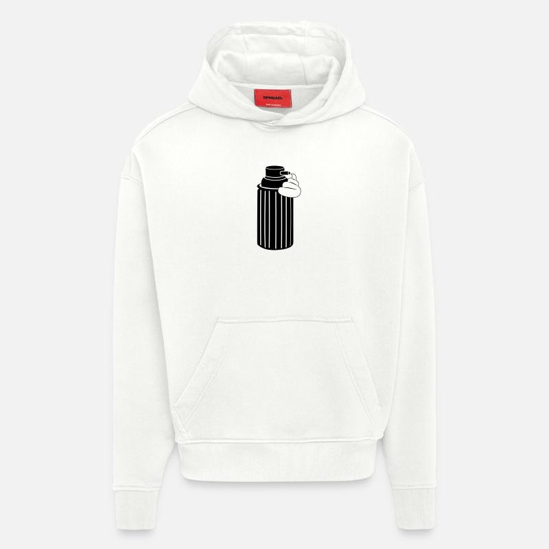 Mousse à raser - Sweat à capuche bio épais oversize fabriqué en UE - OFF WHITE