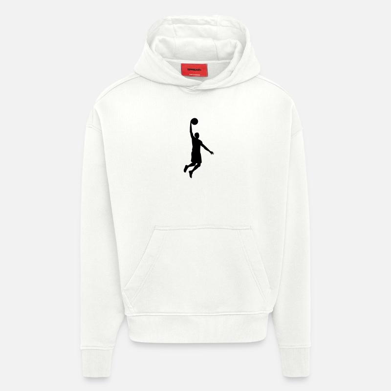 Basketteur - Sweat à capuche bio épais oversize fabriqué en UE - OFF WHITE