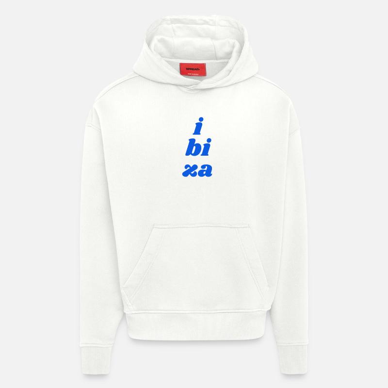 i bi za - Sweat à capuche bio épais oversize fabriqué en UE - OFF WHITE