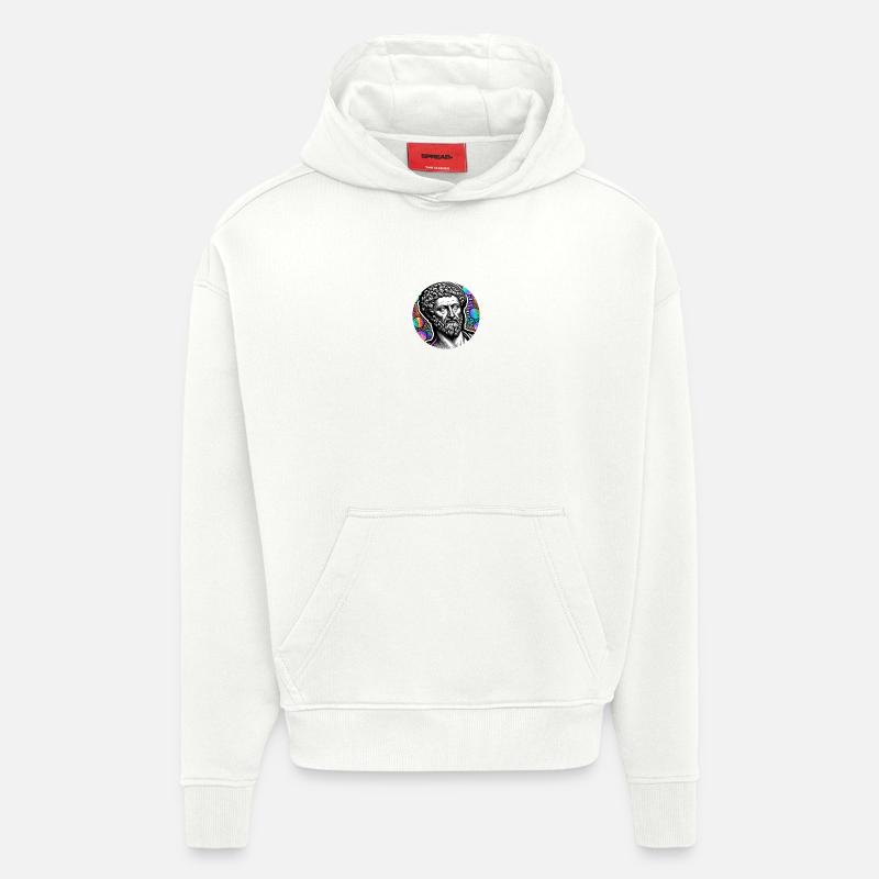 Marcus Aurelius the philosopher - Hoodie- made by SPREAD  - OFF WHITE