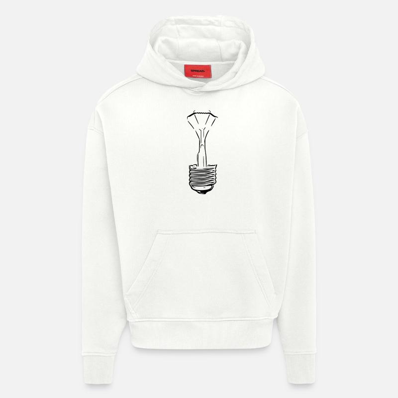 Lampe mit defektem Glaskolben - Hoodie- made by SPREAD  - OFF WHITE