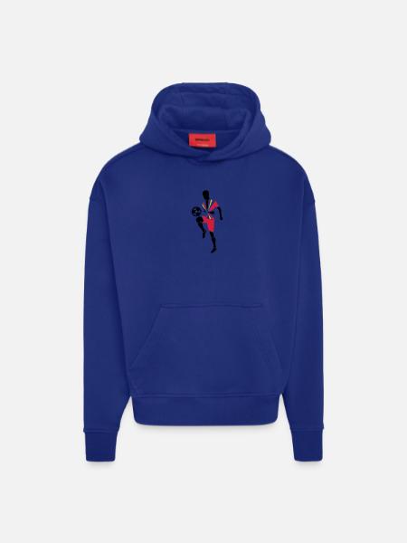 Soccer player with soccer ball - Hoodie- made by SPREAD - OFF WHITE