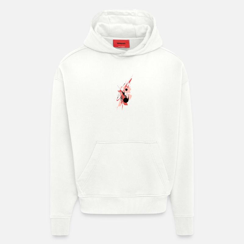 Puissance de l’équilibre - Sweat à capuche bio épais oversize fabriqué en UE - OFF WHITE