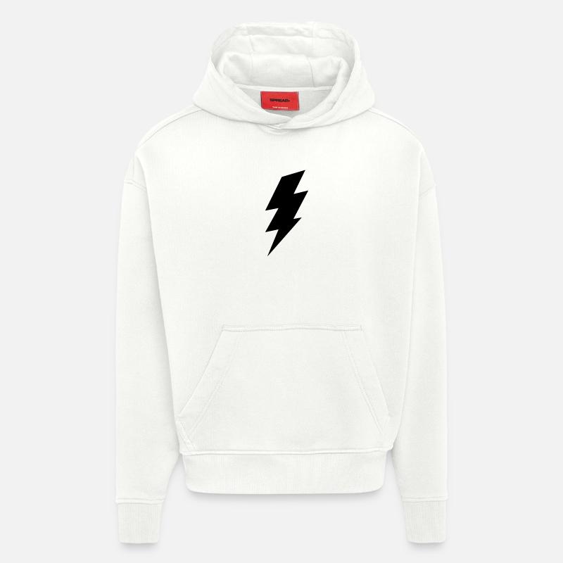 Éclair - Sweat à capuche bio épais oversize fabriqué en UE - OFF WHITE