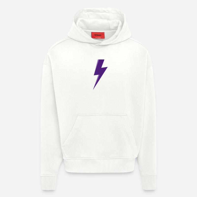 Purple Lightning - Hoodie- made by SPREAD  - OFF WHITE