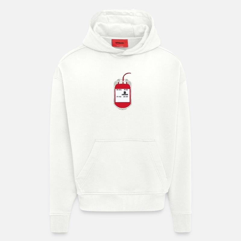 B Positiver Blutbeutel - Hoodie- made by SPREAD  - OFF WHITE