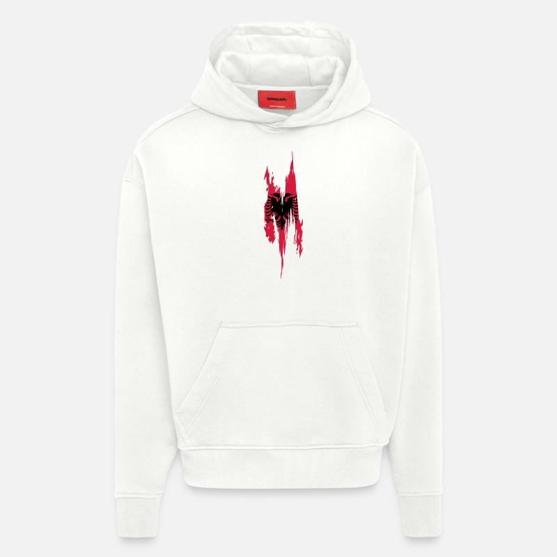 Conception de l’albanaise - Sweat à capuche bio épais oversize fabriqué en UE - OFF WHITE