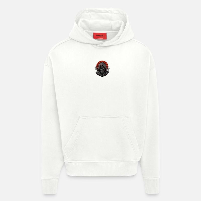 Oni Dämon Maske | Japanischer Samurai Krieger - Hoodie- made by SPREAD  - OFF WHITE