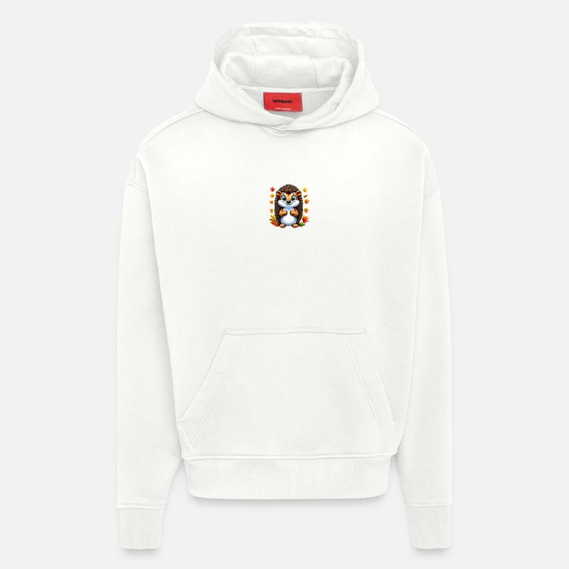 Karl le hérisson (hérisson) - Sweat à capuche bio épais oversize fabriqué en UE - OFF WHITE