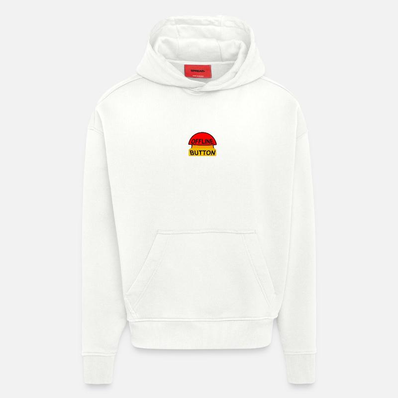 Offline-Button – Sparen Sie sich - Hoodie- made by SPREAD  - OFF WHITE