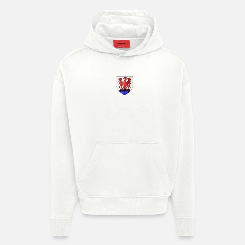 Blason Nice - Sweat à capuche bio épais oversize fabriqué en UE - OFF WHITE