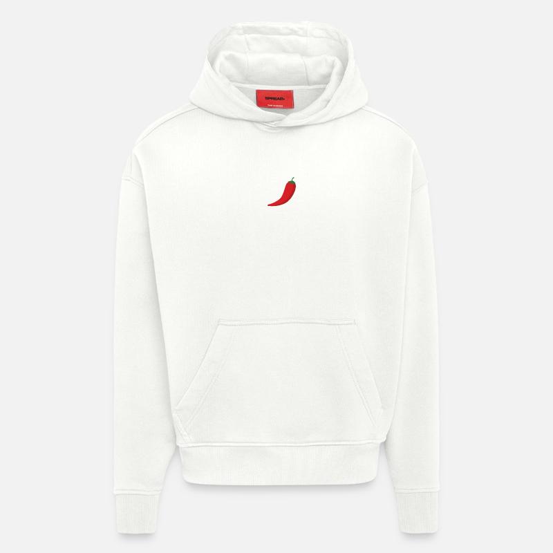 pepperoni - Sweat à capuche bio épais oversize fabriqué en UE - OFF WHITE