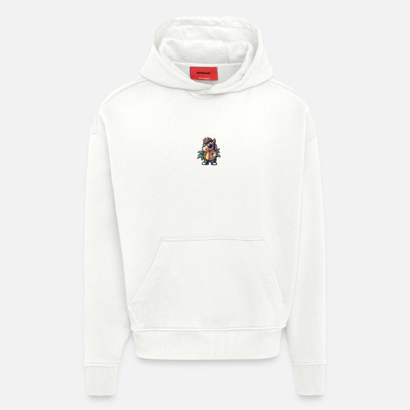 Cheval Cool Été - Sweat à capuche bio épais oversize fabriqué en UE - OFF WHITE