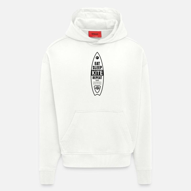 eat sleep kite repeat - Hoodie- made by SPREAD - OFF WHITE