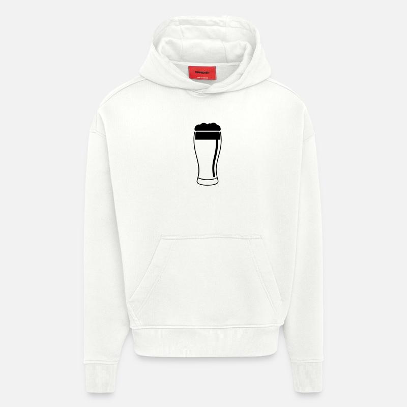 Bierglas mit üppigem Schaum - Hoodie- made by SPREAD  - OFF WHITE