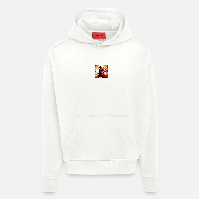 Roter Samurai im Blutsturm - Hoodie- made by SPREAD  - OFF WHITE