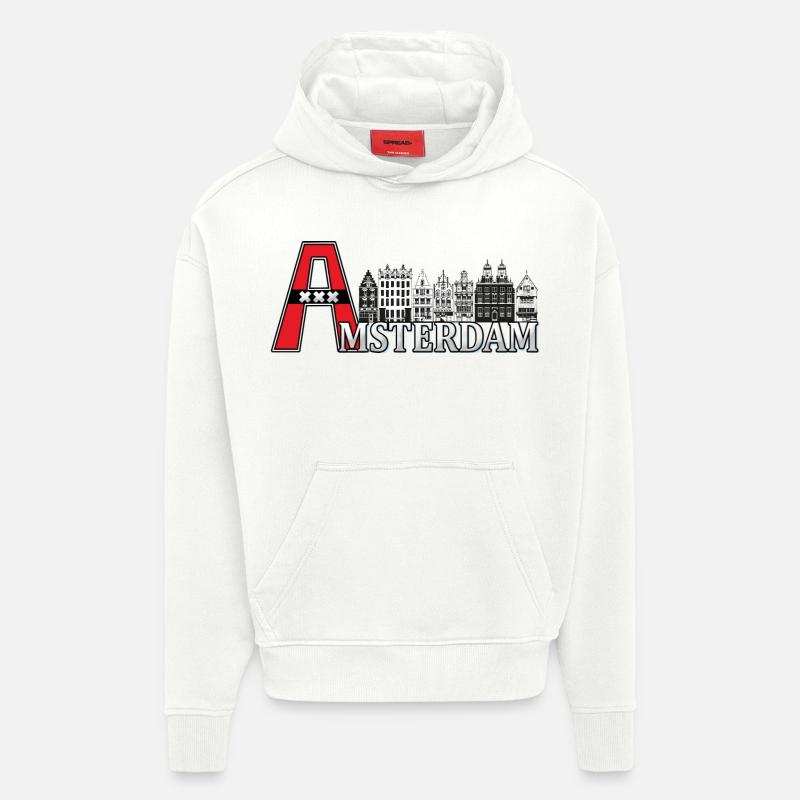Amsterdam mit einem großen A - Hoodie- made by SPREAD  - OFF WHITE