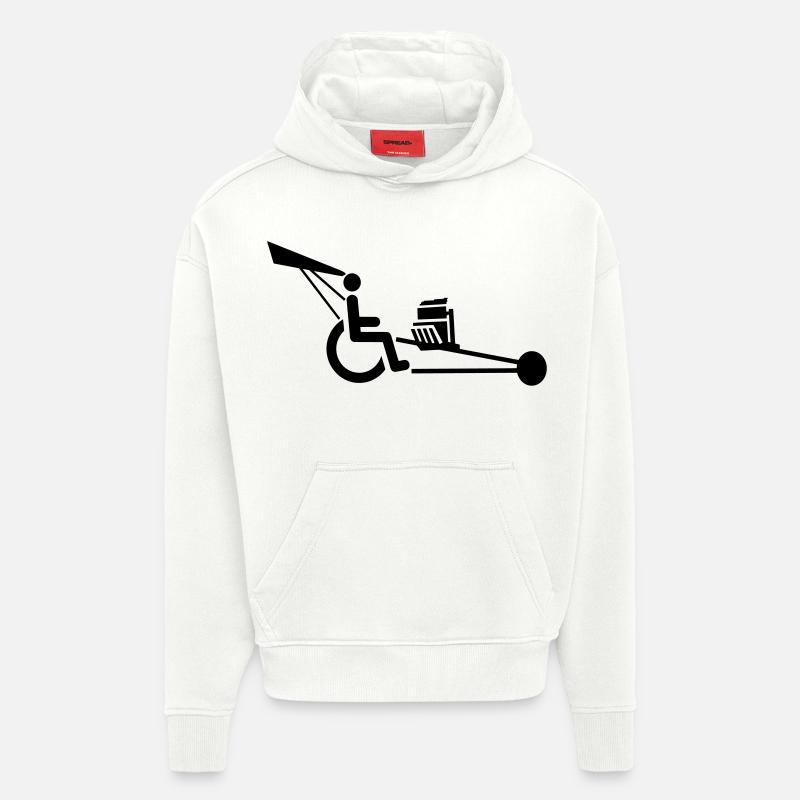 Bild eines Rollstuhls mit V8-Motor # - Hoodie- made by SPREAD - OFF WHITE