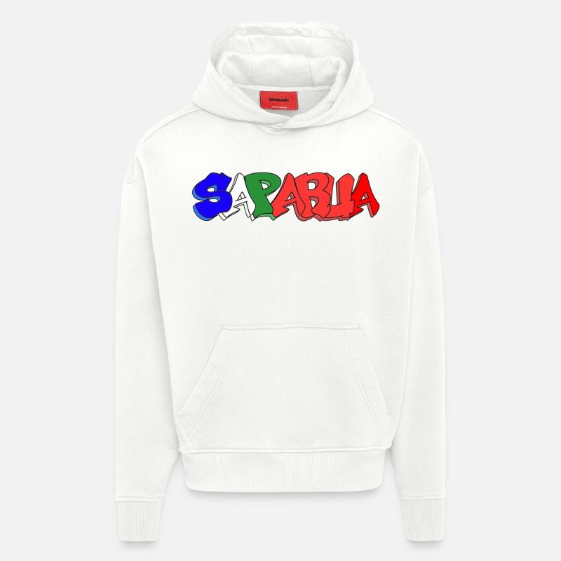 Saparua - Moluque 4 couleurs - Sweat à capuche bio épais oversize fabriqué en UE - OFF WHITE