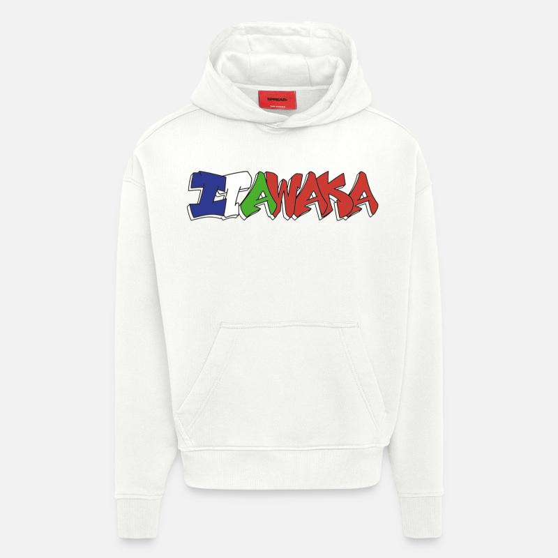 Itawaka - Moluque 4 couleurs - Sweat à capuche bio épais oversize fabriqué en UE - OFF WHITE