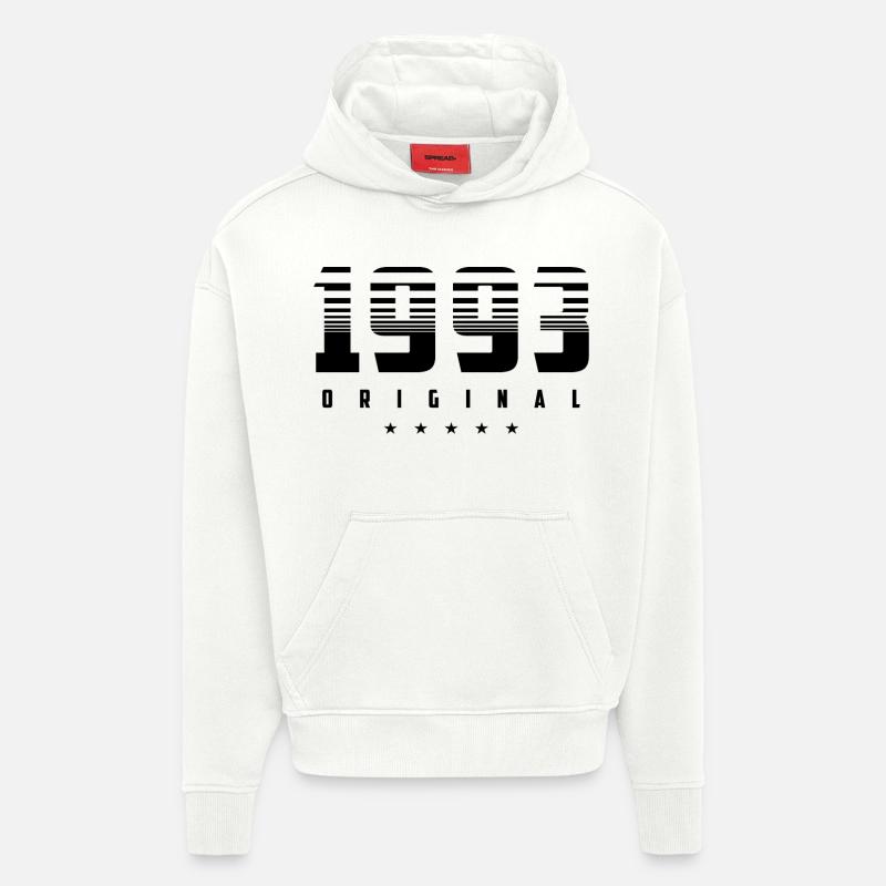 Né en 1993 l’original - Sweat à capuche bio épais oversize fabriqué en UE - OFF WHITE