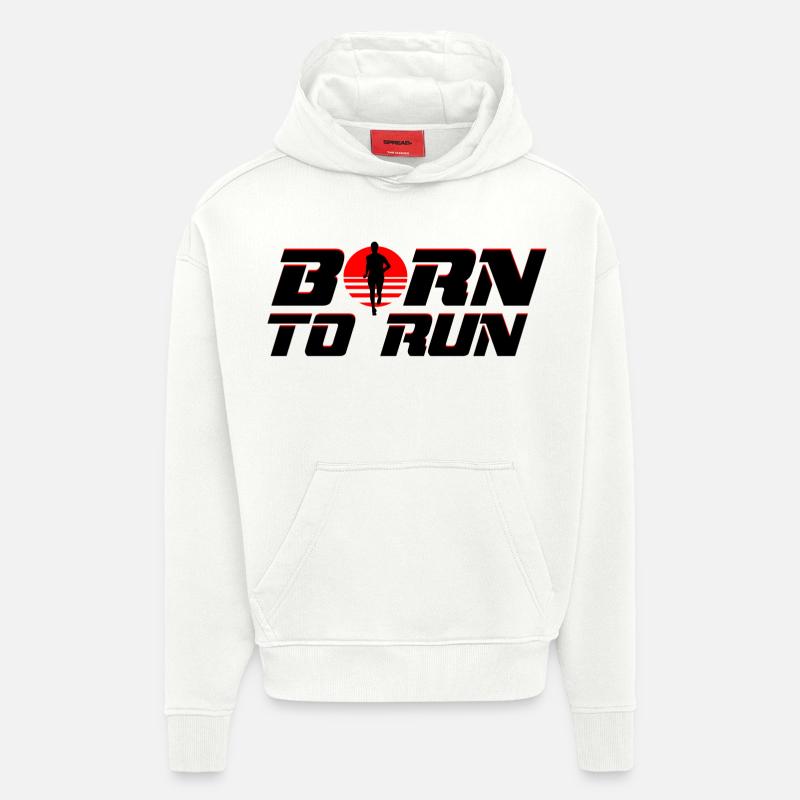 Coureur - Sweat à capuche bio épais oversize fabriqué en UE - OFF WHITE