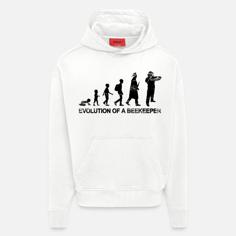 Die Entwicklung eines Imkers - Hoodie- made by SPREAD  - OFF WHITE