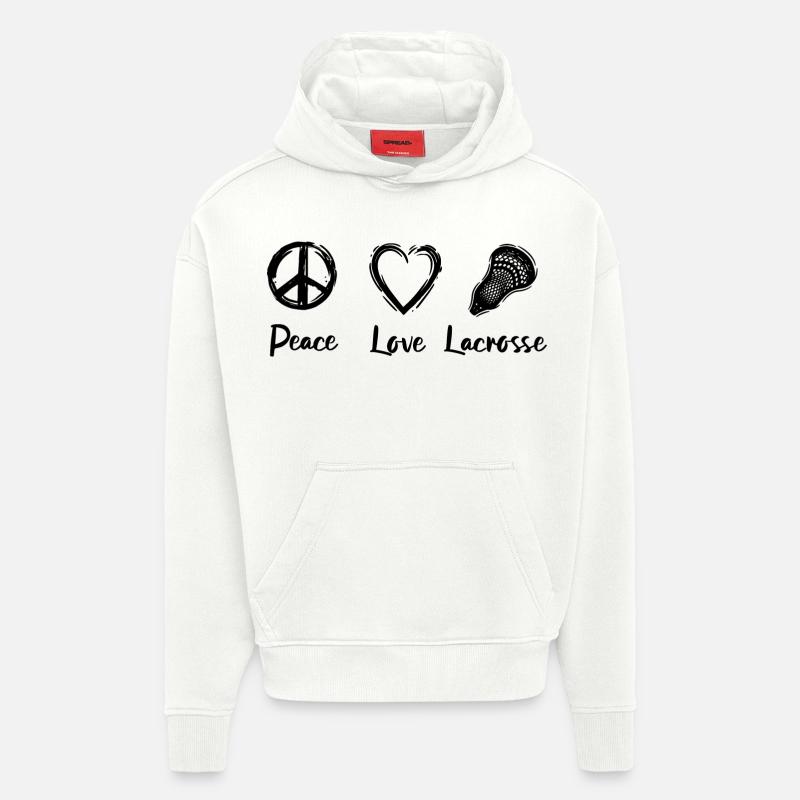 Routine de crosse - Sweat à capuche bio épais oversize fabriqué en UE - OFF WHITE