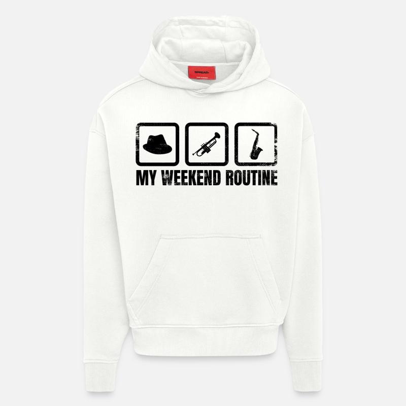 My Weekend Routine - Hoodie- made by SPREAD  - OFF WHITE