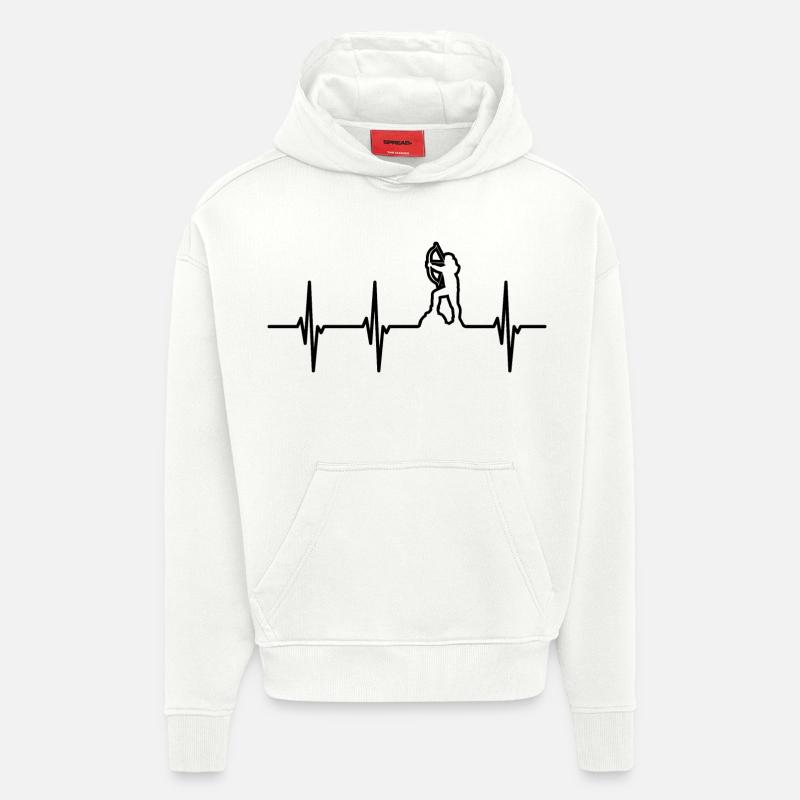 Battement de cœur de l’archer - Sweat à capuche bio épais oversize fabriqué en UE - OFF WHITE