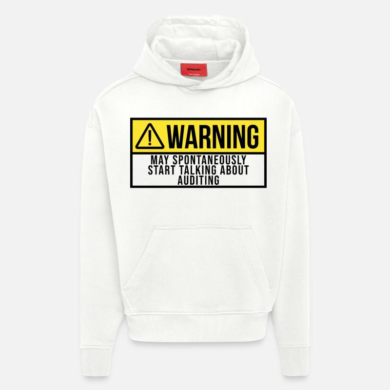 Audit - Sweat à capuche bio épais oversize fabriqué en UE - OFF WHITE