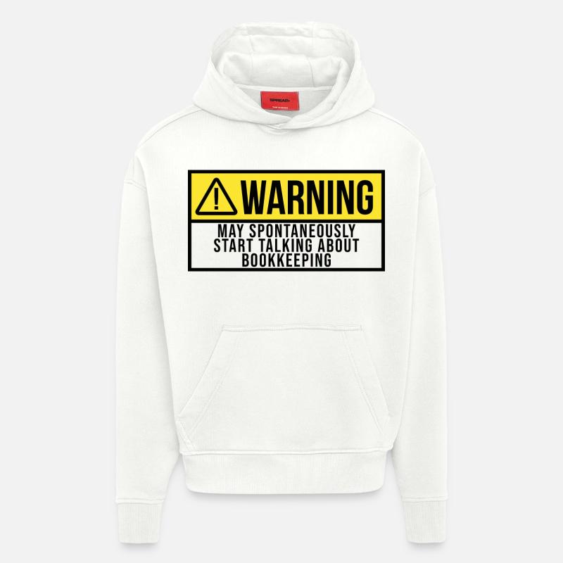 comptable - Sweat à capuche bio épais oversize fabriqué en UE - OFF WHITE