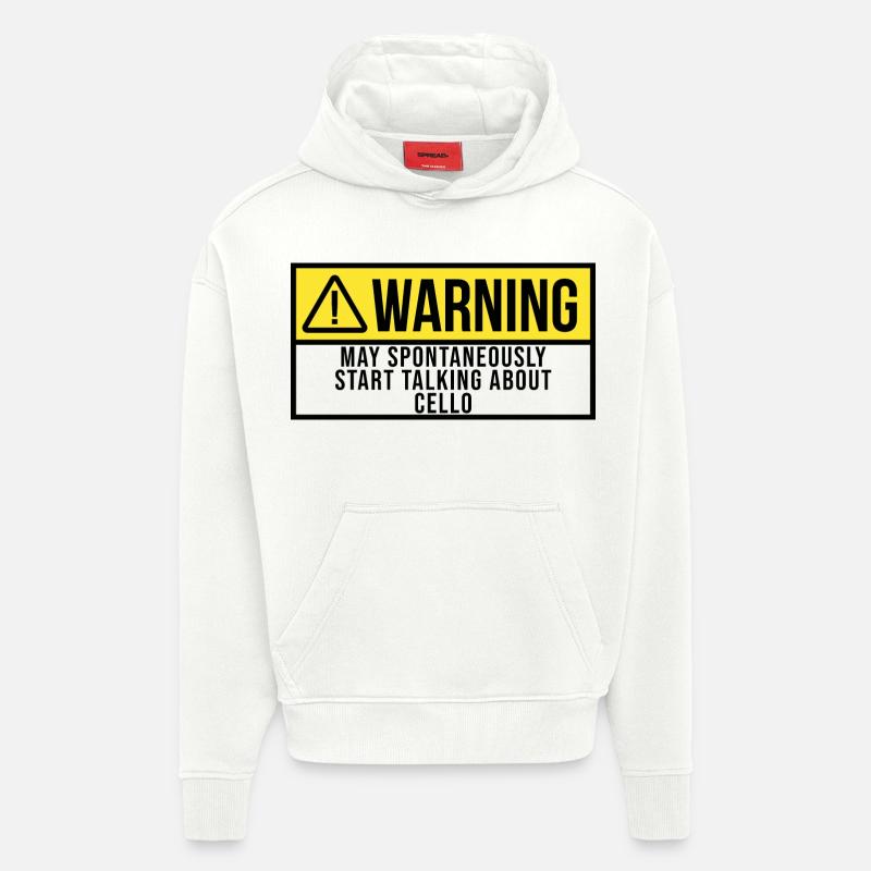 violoncelle - Sweat à capuche bio épais oversize fabriqué en UE - OFF WHITE