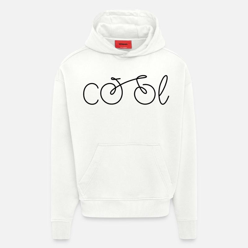 Bicyclette - Sweat à capuche bio épais oversize fabriqué en UE - OFF WHITE