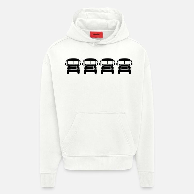 Buses - Hoodie- made by SPREAD - OFF WHITE