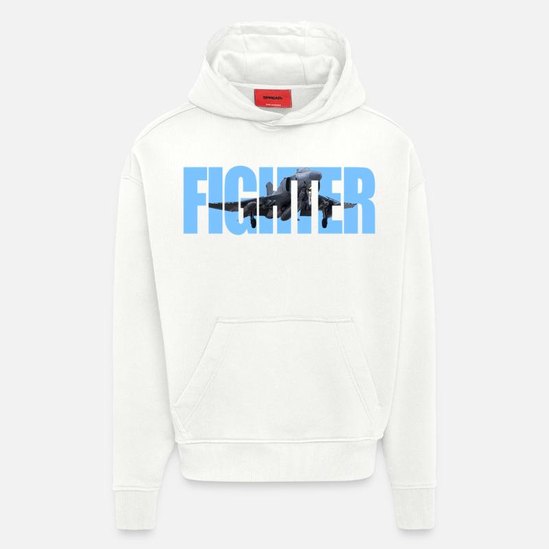 Chasseur F-4 Phantom - Sweat à capuche bio épais oversize fabriqué en UE - OFF WHITE