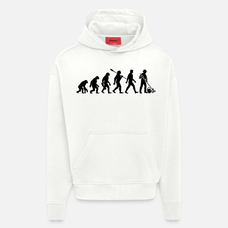 Evolution - Gärtner - Garten - Gartenarbeit - Hoodie- made by SPREAD  - OFF WHITE