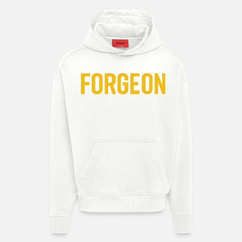 ForgeOn – Restez implacable - Sweat à capuche bio épais oversize fabriqué en UE - OFF WHITE