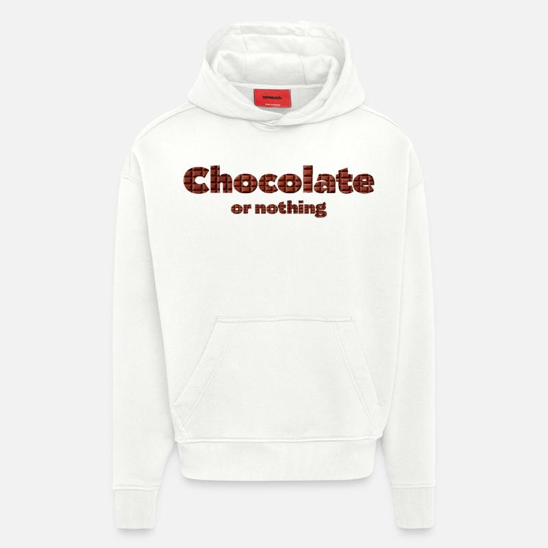 Chocolate pattern with 3D effect - Hoodie- made by SPREAD  - OFF WHITE