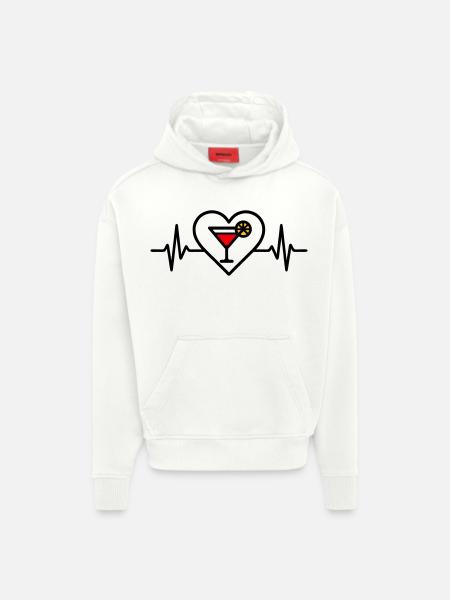 Cocktail Heart Aperitif Drink - Hoodie- made by SPREAD - OFF WHITE