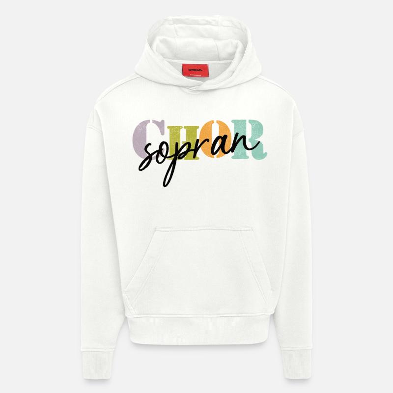 Soprano de chœur - Sweat à capuche bio épais oversize fabriqué en UE - OFF WHITE
