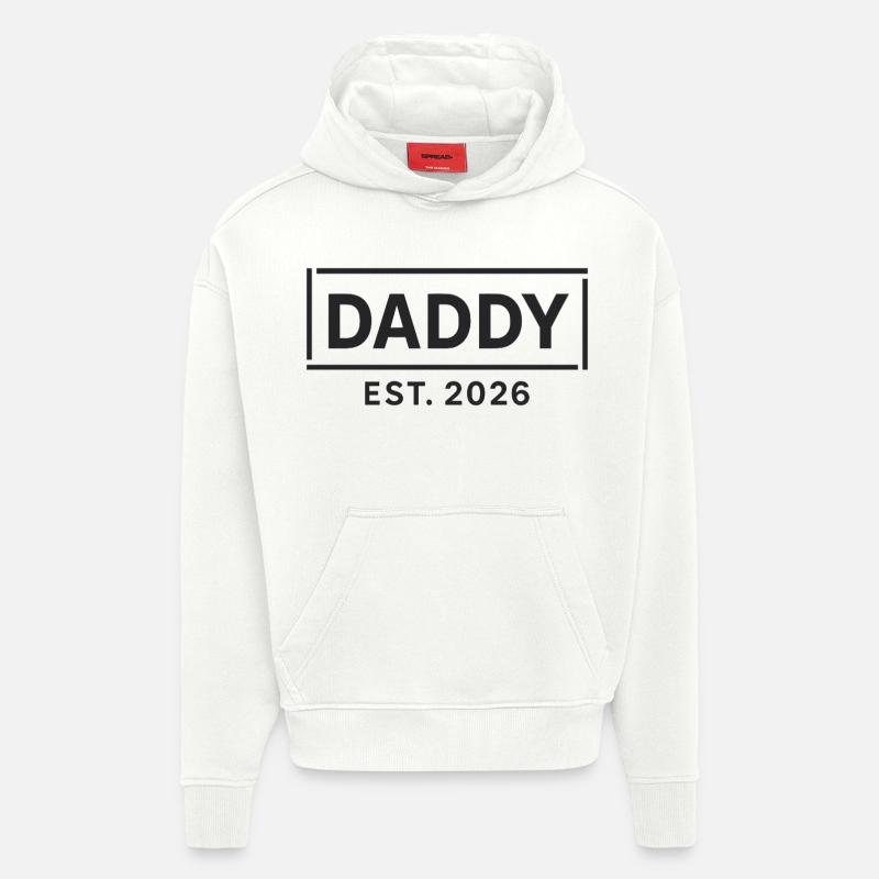 DADDY 2026 Stolzer werdender Vater - Hoodie- made by SPREAD  - OFF WHITE