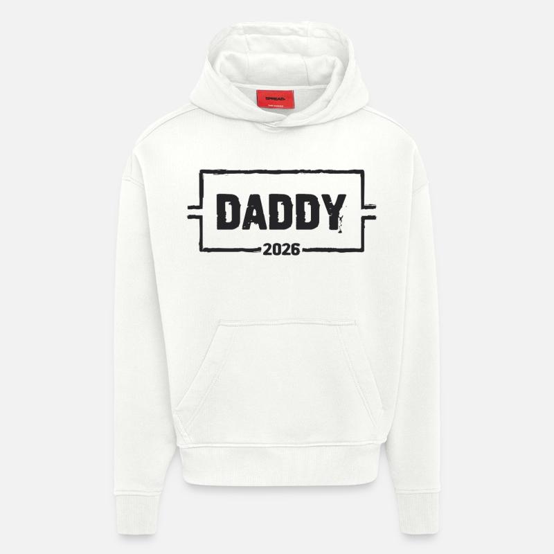 DADDY 2026 Stolzer werdender Vater - Hoodie- made by SPREAD  - OFF WHITE