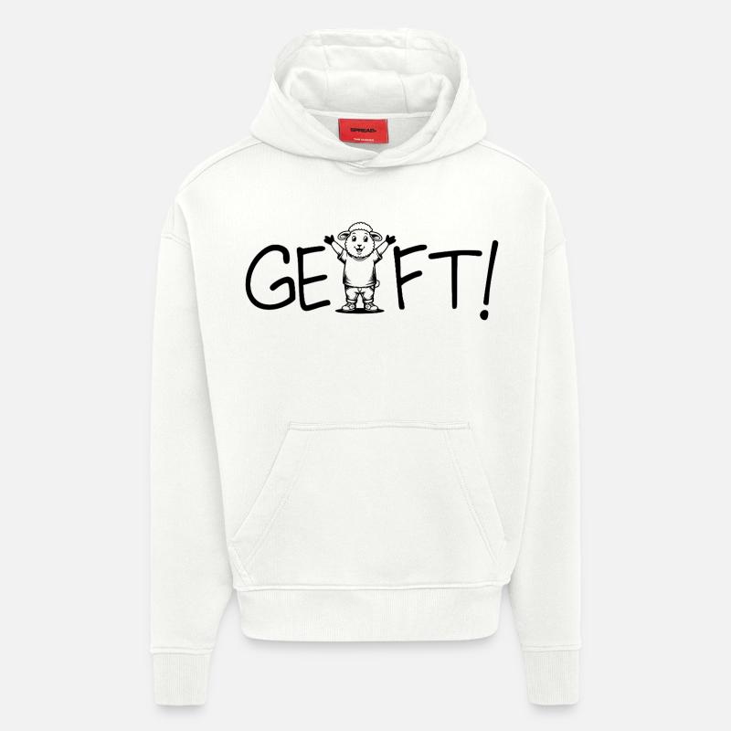 Marché conclu ! Moutons - Sweat à capuche bio épais oversize fabriqué en UE - OFF WHITE