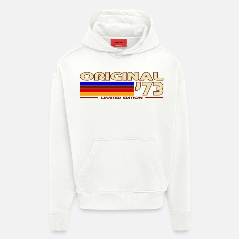 1973 - Sweat à capuche bio épais oversize fabriqué en UE - OFF WHITE