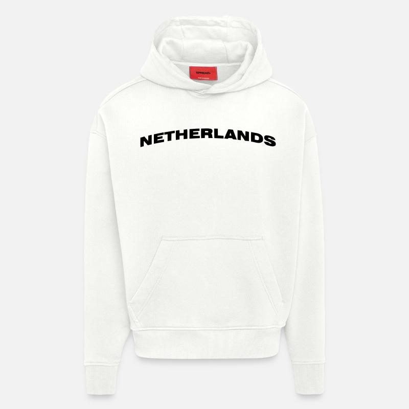 Pays-Bas - Sweat à capuche bio épais oversize fabriqué en UE - OFF WHITE