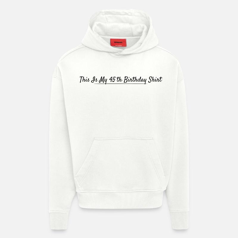 45e Anniversaire 45 ans Anniversaire - Sweat à capuche bio épais oversize fabriqué en UE - OFF WHITE