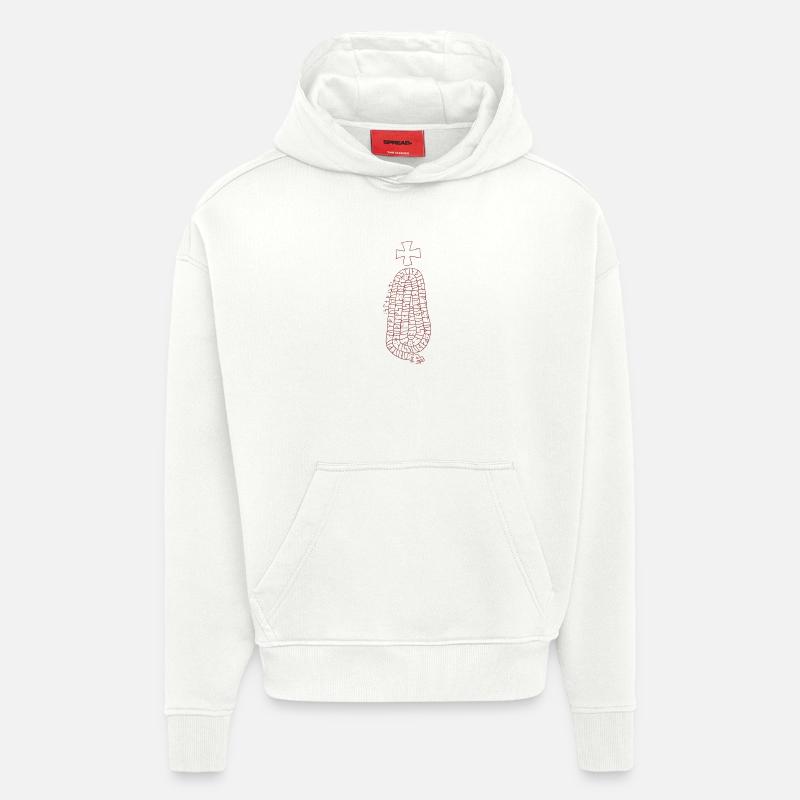RUNSTEN, JÄRVSÖ - Sweat à capuche bio épais oversize fabriqué en UE - OFF WHITE