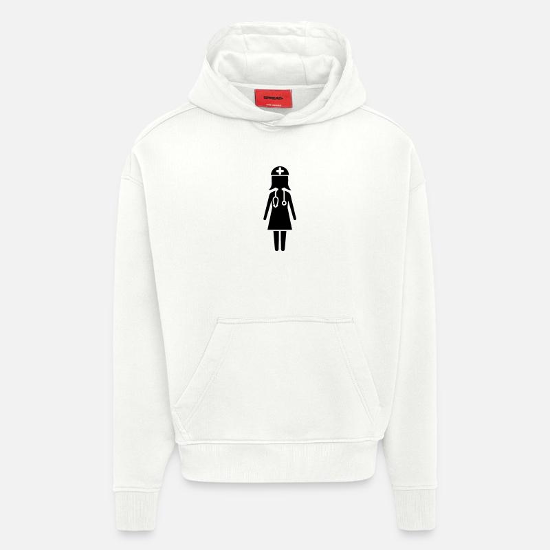 Krankenschwester Doktor - Hoodie- made by SPREAD  - OFF WHITE